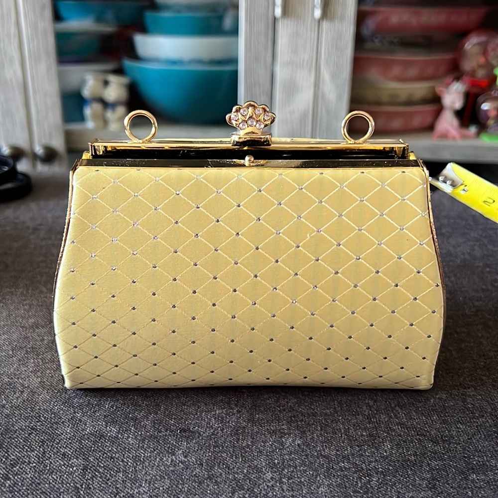 Gold evening bag